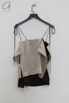 SAMUEL GUI YANG 25 Spring/Summer Oatmeal Janet Top SGY-SS25ATP18-1-1-OAT